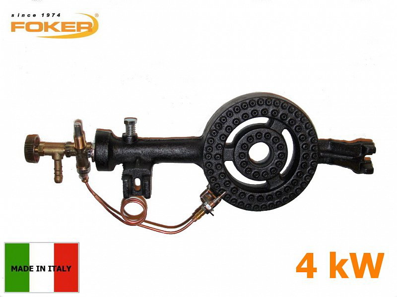 Plynový liatinový horák Europa 4 kW s termopoistkou
